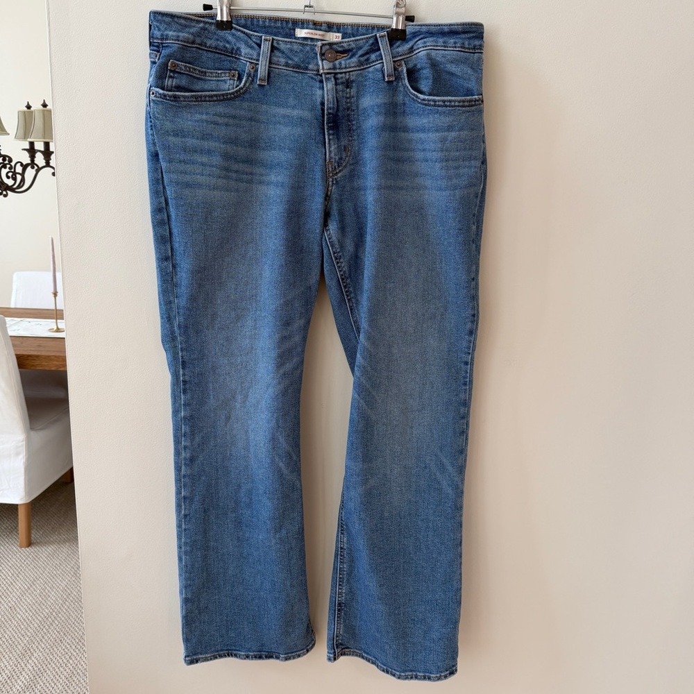 Levi’s Superlow Boot Straight- Leg Blue Jeans Size 33